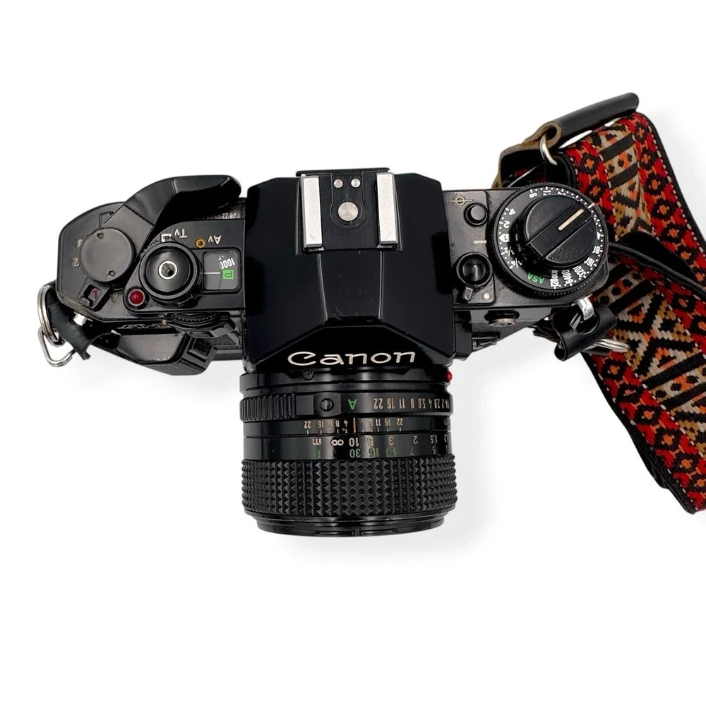 Canon A-1 35mm SLR Film Camera + Bundle Accessories Bag Lenses Power‎ Winder Etc